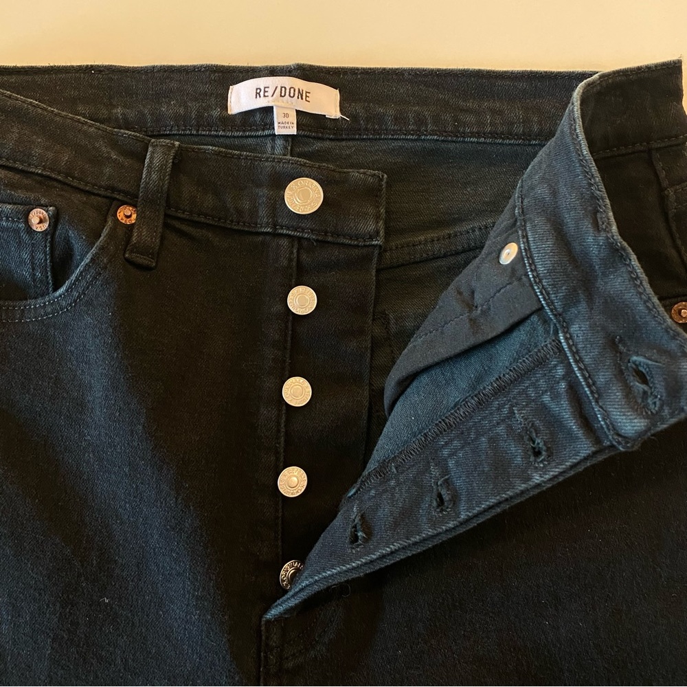 RE/DONE Black 70's Stove Pipe Jeans - Picture 11 of 15
